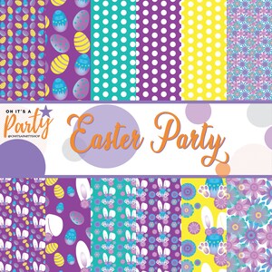 FESTA DI PASQUA!  Kit documenti, 12 carta in png e jpg 300dpi, Instant Download Easter Papers, Digital Papers, Scrapbook Paper, Seamless Pattern