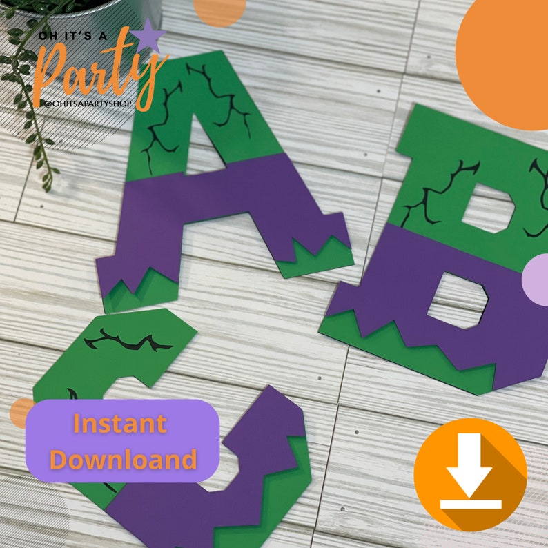 Hulk Letters Design Hulk Alphabet SVG Layers: 3D Letters A-Z, Die Cut Template (digital ...