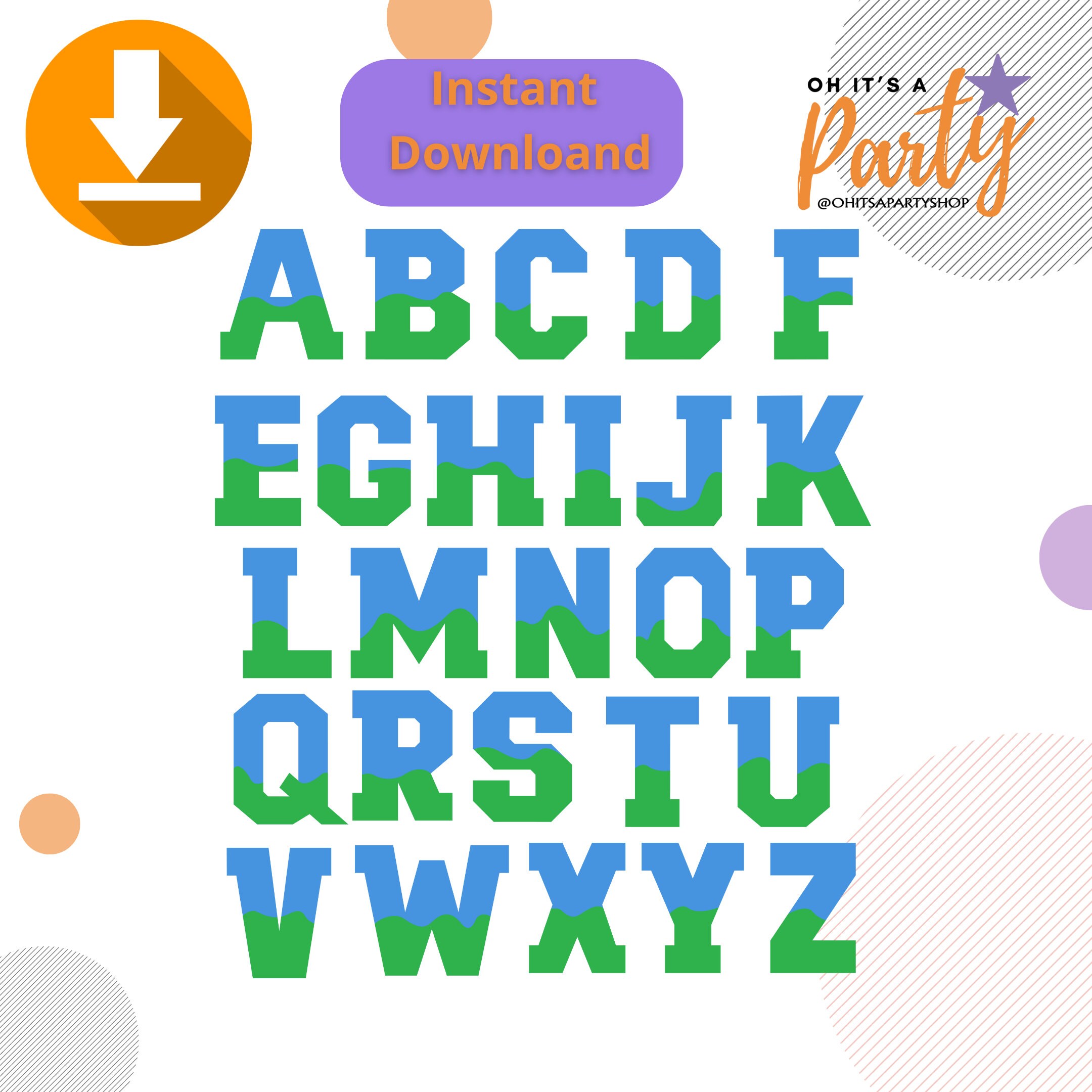 Layers for 3D Letters A to Z, Layer Wave and Offset, Die Cut Template ...