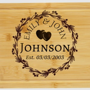 Personalized Cutting Board, Engraved Cutting Board, Custom Cutting Board, Wedding Gift, Housewarming Gift, Anniversary Gift,