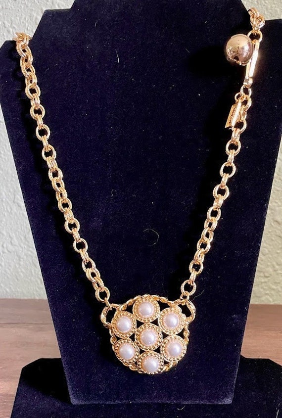 Vintage St. Dougal Necklace with Faux Pearls