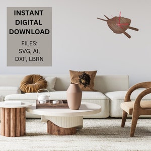 Arquivo digital Asian Noodle Bowl (AI - DXF - SVG - lbrn) Ótimo para jogos americanos, bases para copos, relógios e decoração de parede - download instantâneo