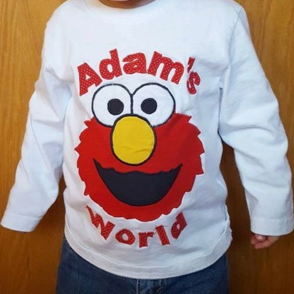 Elmo TShirt. Elmo Birthday Shirt. 12M-5T /Adult Sizes. Adult-Short Sleeve & Long Sleeve. ALL shirts not labeled Long Sleeve are Short Sleeve