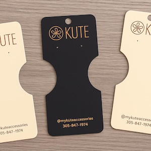 Custom Fold Over Tags- Personalized Product Hanging Cards-Display Card-Jewelry-Necklaces-Bracelets-Hairbands-Scrunchies-Self Adhesive option