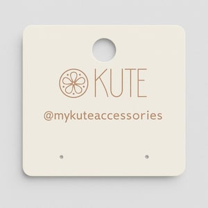 1.5"x1.5" Custom earring cards -Personalized earring cards- Display Cards- Tags- Labels - Jewelry packaging cards- Cuff cards with your logo