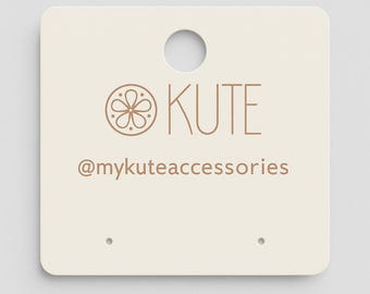 1.5"x1.5" Custom earring cards -Personalized earring cards- Display Cards- Tags- Labels - Jewelry packaging cards- Cuff cards with your logo