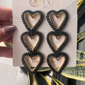 Custom Half Circle Earring Card (FRONT + predesigned back) - TheMightyBee