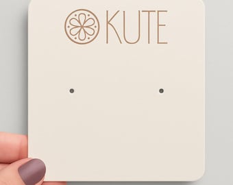 Tarjetas personalizadas para pendientes de 2"x2" - Tarjetas de presentación - Etiquetas - Tarjetas para empaques de joyería - Tarjetas para brazaletes con su logotipo
