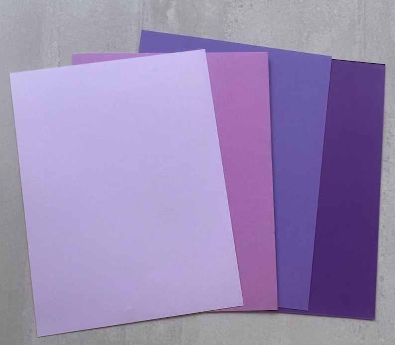 Cartulina (muestra o 10 hojas), 300 g/m². Para Cricut, tarjetas, scrapbooking, manualidades y más. 8,5 x 11 o 8,5 x 5,5 imagen 2