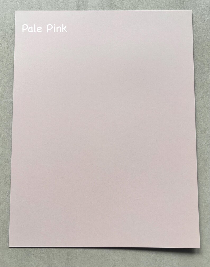 Cartulina (muestra o 10 hojas), 300 g/m². Para Cricut, tarjetas, scrapbooking, manualidades y más. 8,5 x 11 o 8,5 x 5,5 8.5x11 PalePink/10sh