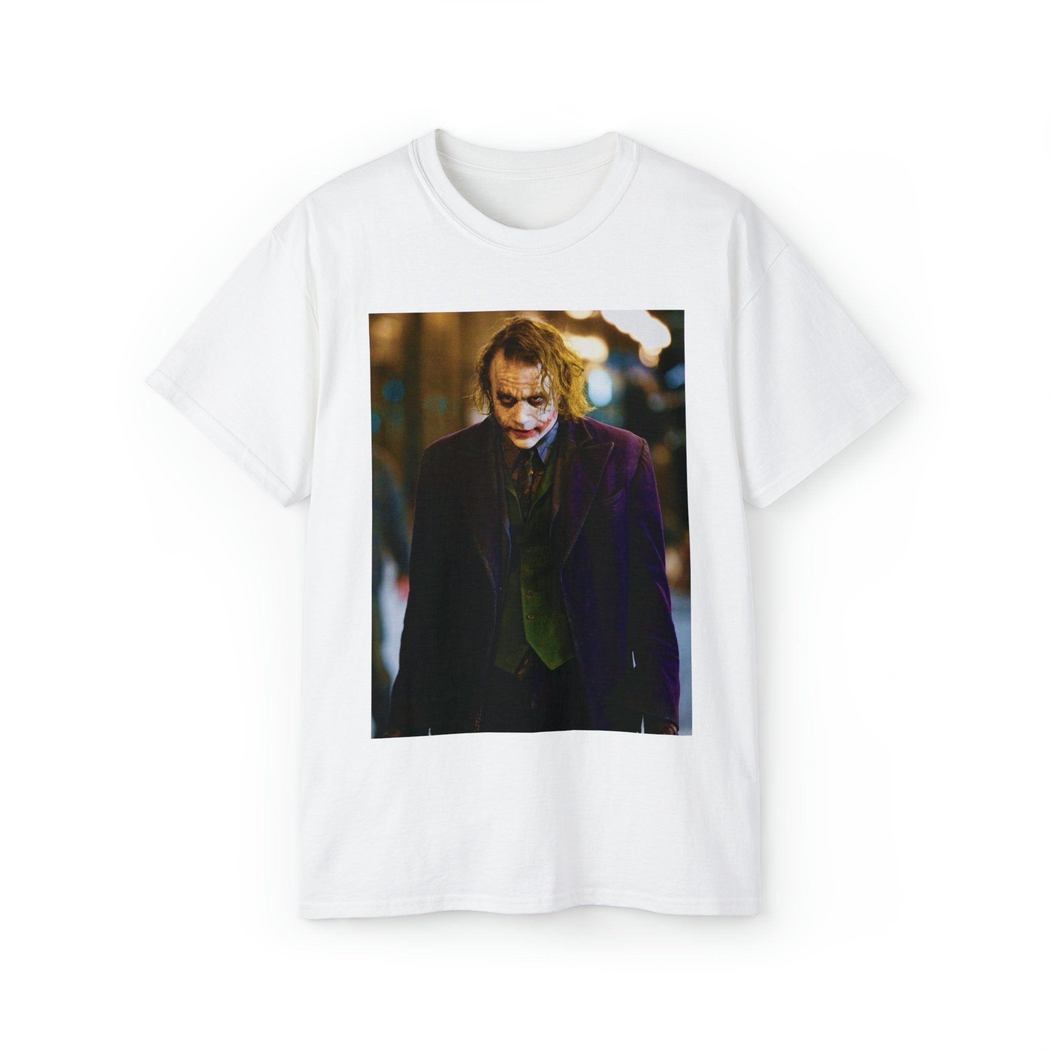 T-shirt Joker Why So Serious T-shirt 'WHY SO SERIOUS' Joker (Heath Ledger)  - Noir - 50% Coton 50% Poly - Neuf Avec étiquette Justice Hyperdrama, image size:2048x2048