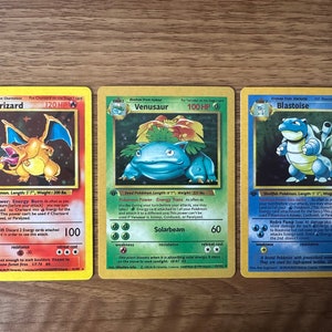 Charizard Blastoise Venusaur Base Set 1st Edition Handmade Holo Proxy Cards Pokemon Custom