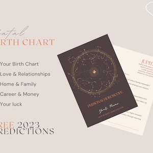 Lecture numérique du thème natal, Lecture d’astrologie, Analyse approfondie du thème natal, Livret de thème natal, 44+ pages Rapport astrologique