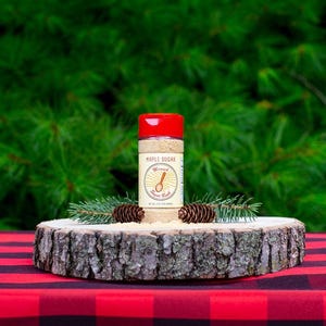 100% Pure Maple Sugar, Made in Wisconsin, Made from Pure Maple Syrup, 4 oz Shaker Bottle, Brown Sugar Substitute, Yogurt or Oatmeal Topping image 1