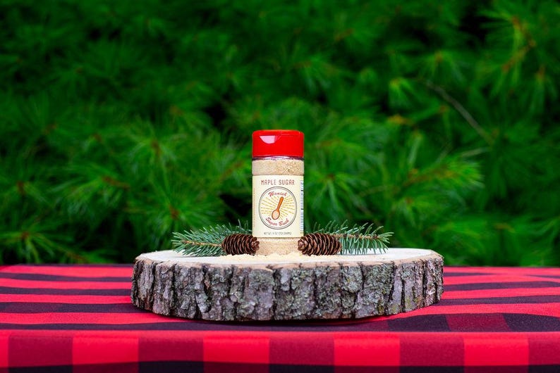 100% Pure Maple Sugar, Made in Wisconsin, Made from Pure Maple Syrup, 4 oz Shaker Bottle, Brown Sugar Substitute, Yogurt or Oatmeal Topping image 1