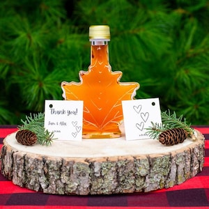 Custom Maple Syrup Favors, Maple Syrup Gift Favor, Made in Wisconsin, Wedding Shower Favors for Guests, Farm to Table, 3.4 oz