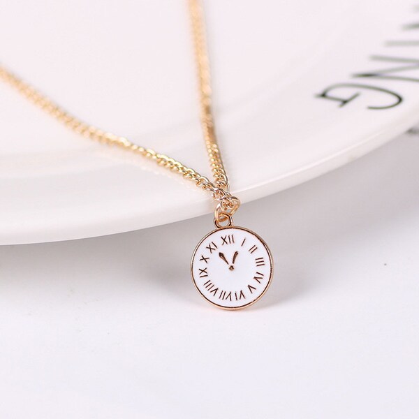 Clock Necklace Etsy