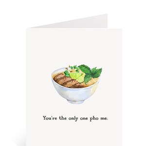 Sei l'unico biglietto d'auguri pho me / Biglietto d'auguri Pun vietnamita / Carta vietnamita divertente / Carta pho / Carta zuppa di noodle vietnamita