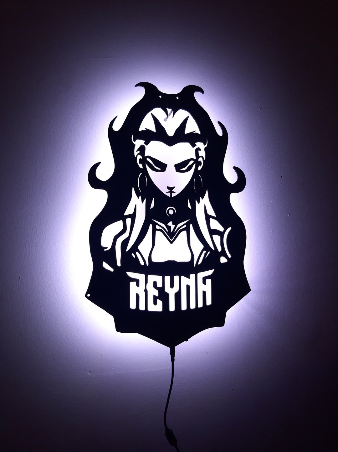 Buy Valorant Reyna Neon Led Sign Lighted up Wooden Wall Decorrgb Online ...