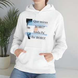 Lionel Messi "Que miras BOBO, anda pa' lla' BOBO" Unisex Heavy Blend Sweatshirt met capuchon