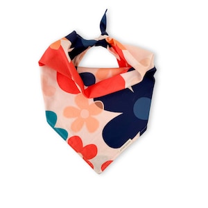 Flower Power Classic Cotton Tie-On Dog Bandana