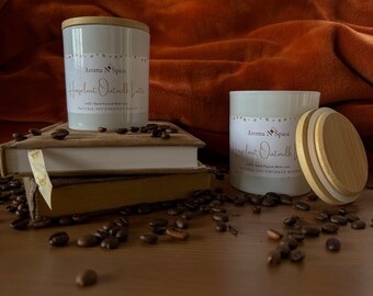 Hazelnut Oatmilk Latte Candle | Wooden Wick