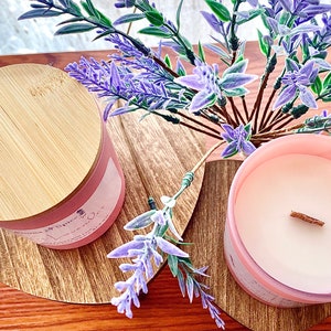 Sweet Lavender Candle Spring Collection Wooden Wick All Natural image 2