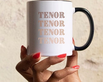 Tenor Mug, Voice Type Mug, Opera Mug, Choir Mug, Music Mug, Black History Mug, Juneteenth Mug