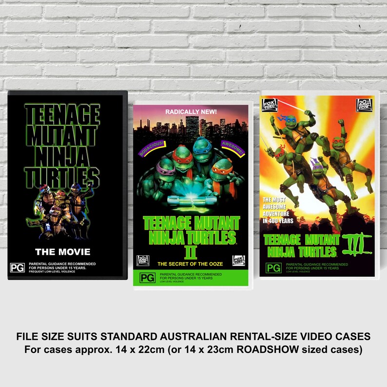Teenage Mutant Ninja Turtles Retro VHS Cover Art: Replacement Sleeves ...