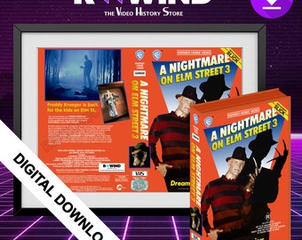 A Nightmare On Elm Street Part 3 (1987) - Digital Download VHS replacement insert