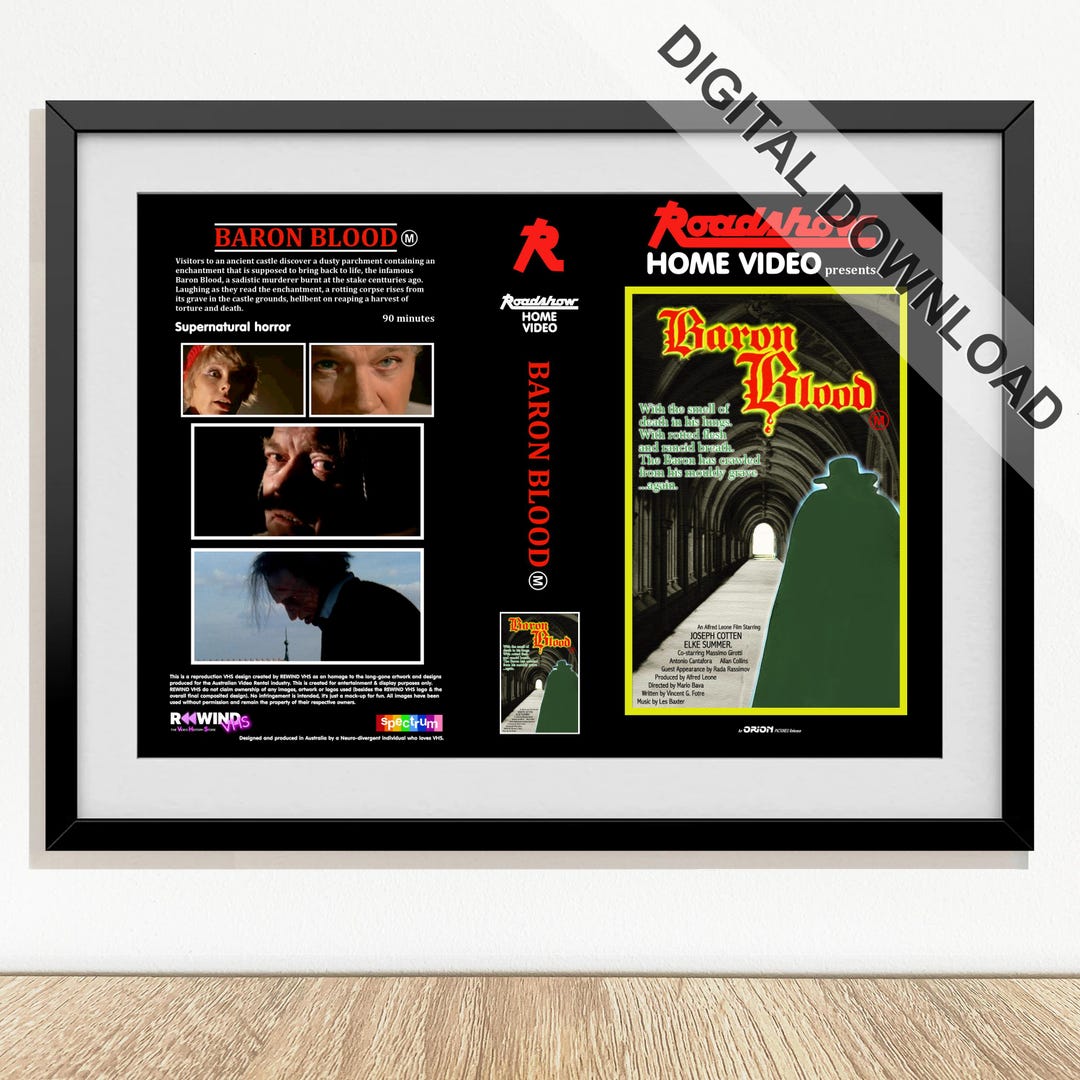 Baron Blood 1972 Digital Download VHS Replacement ROADSHOW Slick baron-blood-1972-digital-download-vhs-replacement-roadshow-slick