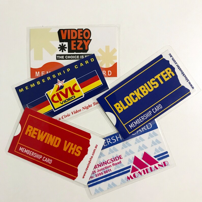 Video Rental Card Retro Replica Australian Video Store Membership Cards: 1980s-90s ...
