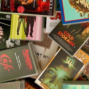 4 x VHS MYSTERY BOX - 4 Playable Tapes with Printed Movie Slicks & Cases