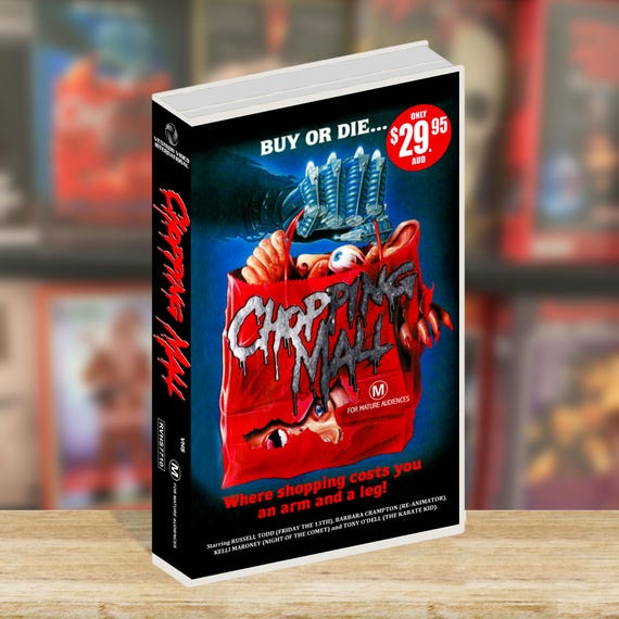 Chopping Mall (1986) VHS | Custom-made Horror Movie Collectable | Classic Rental Edition
