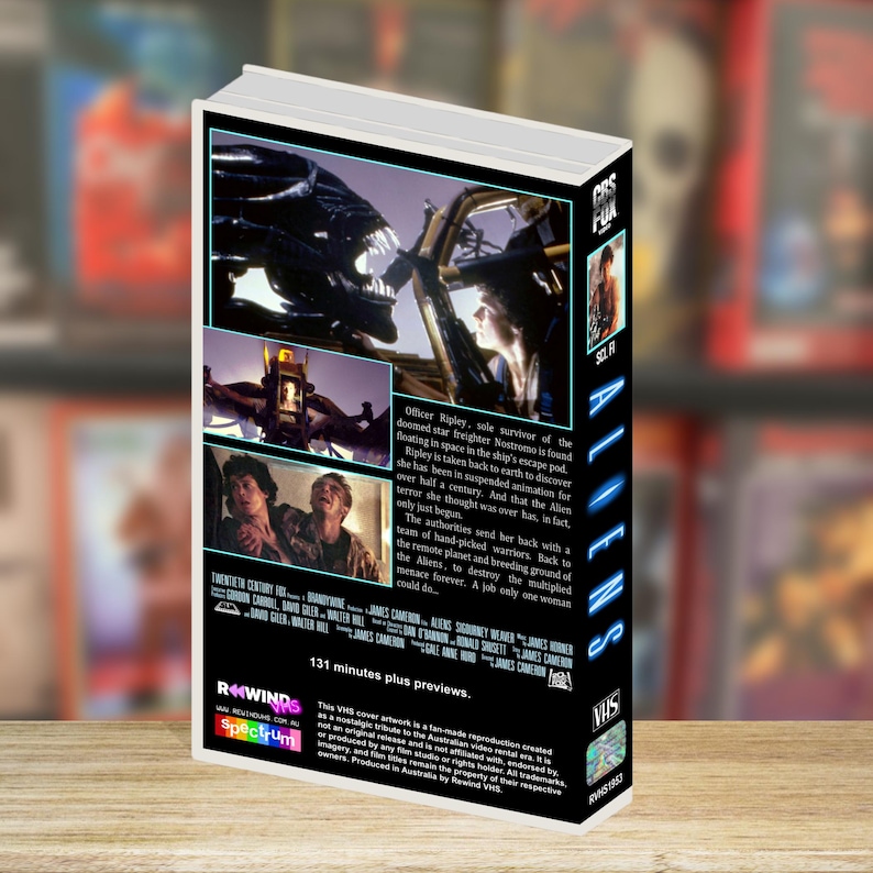 Aliens (1986) VHS | Custom-made Sci-fi Movie Collectible | Classic ...