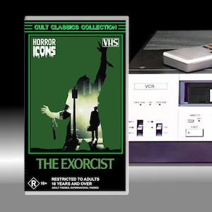 Exorcist VHS Replica Art: Horror Movie Memorabilia