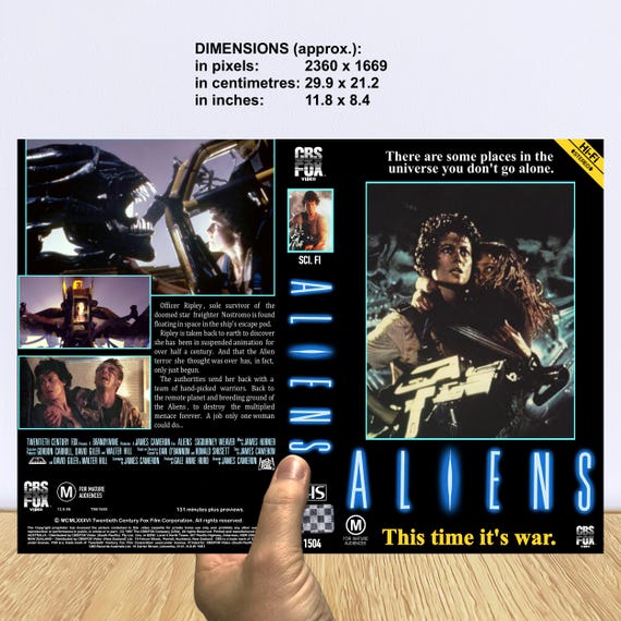 Aliens (1986) - Digital Download VHS Replacement Slick/insert - Etsy