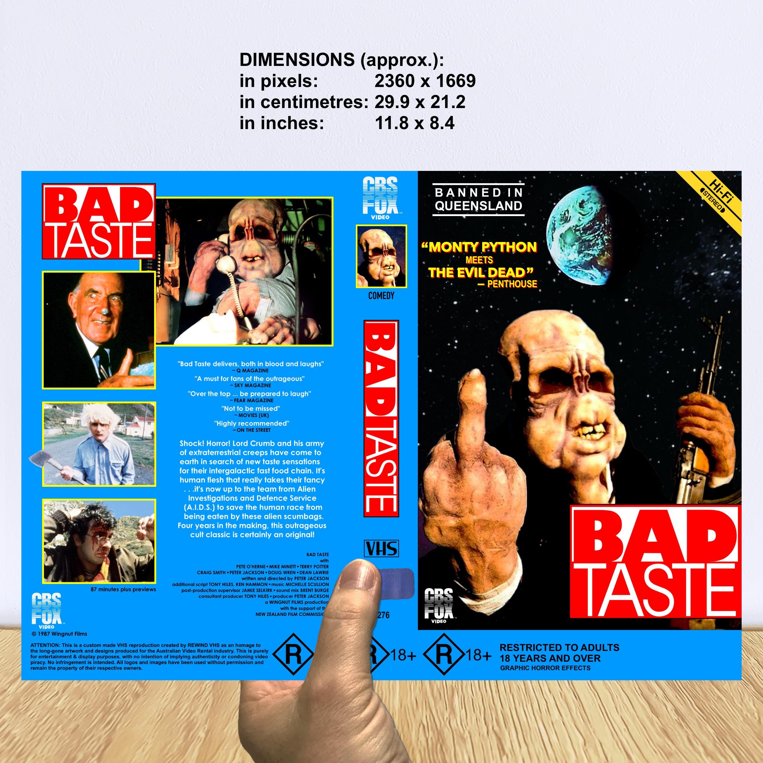 Bad Taste (1987) - Digital Download VHS Replacement CBS/FOX
