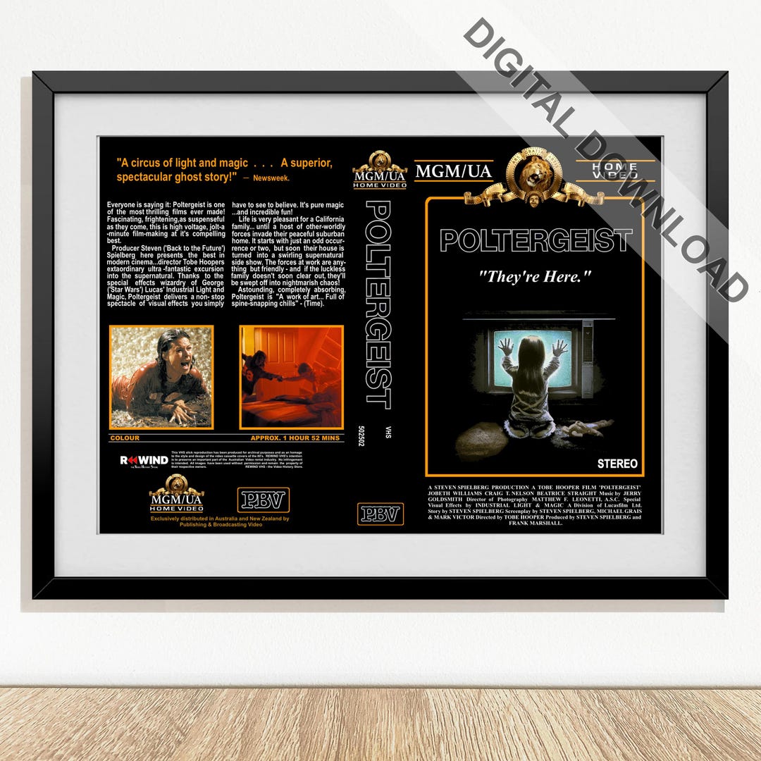 Poltergeist (1982) - Digital Download VHS Replacement CEL MGM