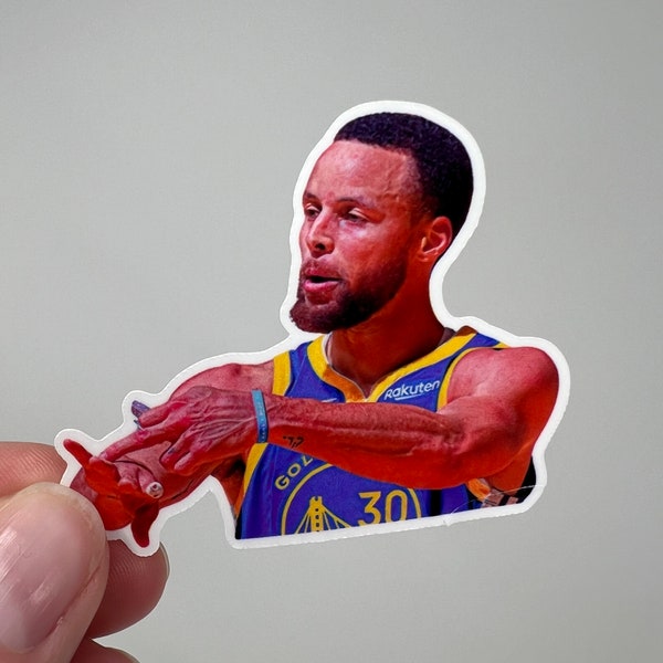 Steph Curry Ring Count Celebration Sticker, Laptop Decal, Basketball Enthusiast Gift, Warriors Fan Merchandise