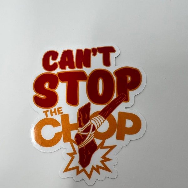 Chiefs Kingdom Vinyl Sticker - 2.5" KC Chiefs Decal, Perfect Fan Gear for Car and Laptop: Can't Stop The Chop Memorabilia