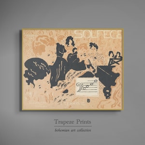 Vintage Music Poster Print | Antique 1800s Neutral Eclectic Wall Art | PRINTABLE Download Sketch | 117