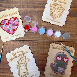 Valentine Paint Kit SVG Bundle | 3D Pop-Out Laser Cut Files, Classroom Craft, Kids Valentine Gift, Glowforge SVG, Small Biz Maker Set