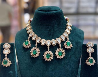 Handmade Kundan polki set