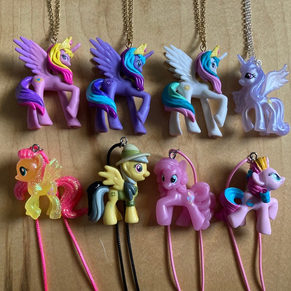 MLP Necklace Handmade My Little Pony New Nickel-free Pinkie Pie Princess Celestia Luna Cadance Daring Do Fluttershy Cute