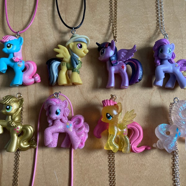 MLP Necklace My Little Pony Cute Horse Cartoon Twilight Sparkle Fluttershy Pinkie Pie Applejack Rarity Daring Doo