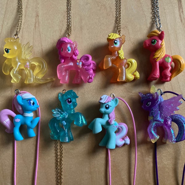 MLP Necklace Handmade My Little Pony New Nickel-free Pinkie Pie Applejack Rainbow Dash Minty Twilight Sparkle