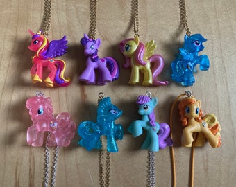 MLP Necklace My Little Pony Cute Horse Cartoon Pinkie Pie Rainbow Dash Twilight Sparkle Princess Cadance Fluttershy Trixie Lulamoon Pink