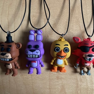 Five Nights At Freddy's Necklace FNAF Bonnie Foxy Freddy Fazbear Bear  Figure Necklace Pendant Toys Gifts for Friends