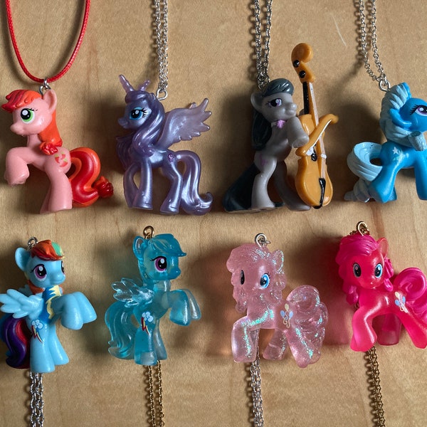 MLP Necklace My Little Pony Rainbow Dash Pinkie Pie Princess Luna Octavia Trixie Lulamoon